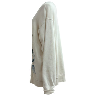 Gucci Floral Cream Cotton Oversized Sweatshirt