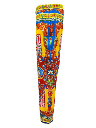 Dolce & Gabbana Carretto Silk Kimono Top And Trousers Set