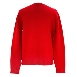 Gucci Red GG Diamond Intarsia Wool Sweater
