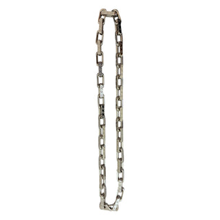 Louis Vuitton Silver Monogram Chain Necklace
