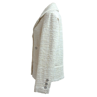 Chanel Ivory Textured Tweed Jacket