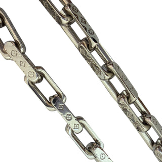Louis Vuitton Silver Monogram Chain Necklace