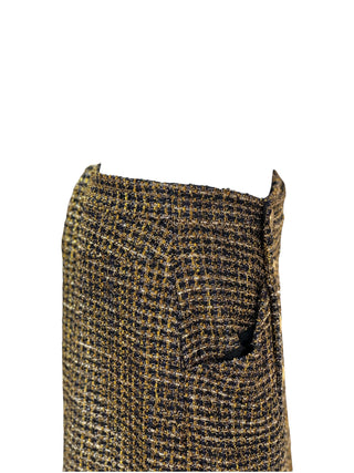 Chanel Vintage Gold Button Tweed Skirt