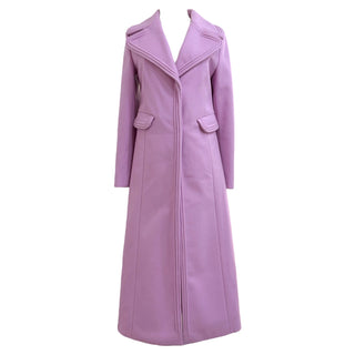 Valentino S.p.A. Lilac Wool Maxi Coat