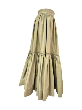 Christian Dior Beige Tiered Long Skirt