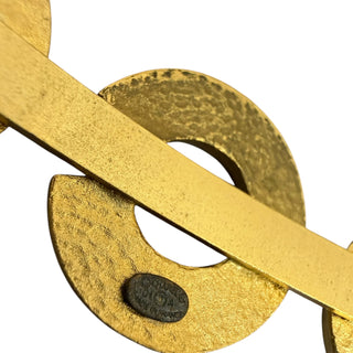 Chanel Gold Vintage Coco Pearl Logo Headband