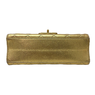 Chanel Gold Small Rita Quilted Flap Bag With Gold Hardware