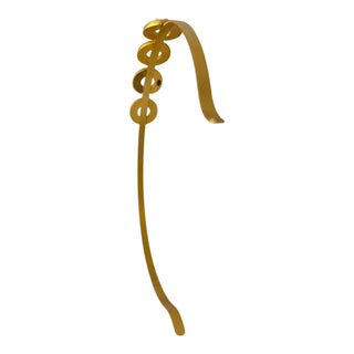 Chanel Gold Vintage Coco Pearl Logo Headband