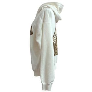 Gucci Off-White Logo Patch Cotton Hoodie