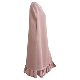 Valentino Blush Pink Crepe Cape with Ruffle Hem