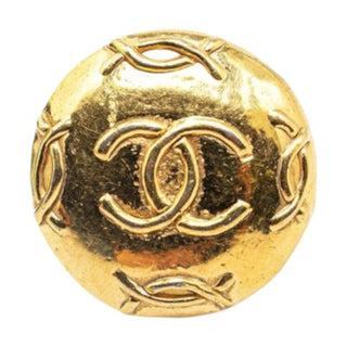 Chanel Vintage CC Mark Gold Plated Earrings