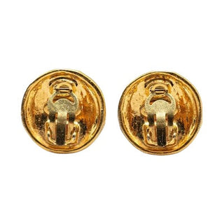 Chanel Vintage CC Mark Gold Plated Earrings