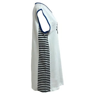 Louis Vuitton White Sleeveless Cotton Dress With “Vuitton Paris” Logo