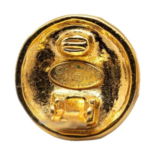 Chanel Vintage CC Mark Gold Plated Earrings