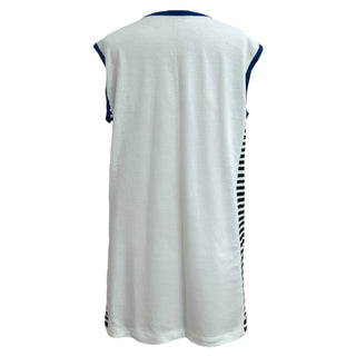 Louis Vuitton White Sleeveless Cotton Dress With “Vuitton Paris” Logo