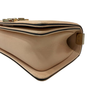 Chanel Beige Lambskin Mini Boy Bag With Gold Hardware