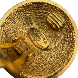 Chanel Vintage Classic Gold-Tone CC Clip-On Earrings