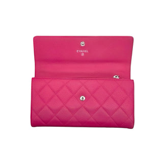 Chanel Long Classic Flap Wallet Pink