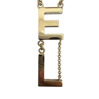 Chanel Gold-Tone Dangling Letter Logo Earrings