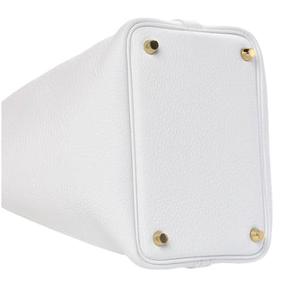 Hermes Picotin 18 New White In Clemence Leather With Gold Hardware