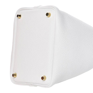 Hermes Picotin 18 New White In Clemence Leather With Gold Hardware