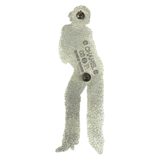 Chanel Silver Figurative Mademoiselle Coco Enamel Silhouette Brooch