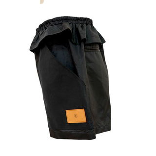 Louis Vuitton Black Ruffled Waist Zip Shorts