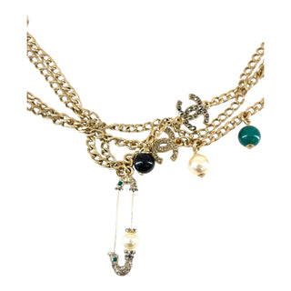 Chanel Charm Multi-Chain Necklace with CC Motifs