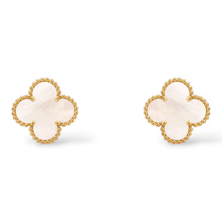 Van Cleef & Arpels Vintage Alhambra 1 Motif Mother of Pearls Earrings