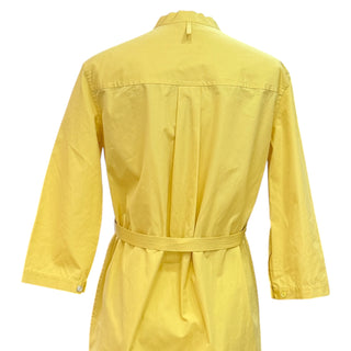 Hermès Yellow Cotton Belted Midi Shirt Dress