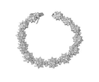 Lab-Grown Diamond Floral Cluster Bracelet