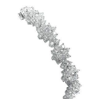 Lab-Grown Diamond Floral Cluster Bracelet