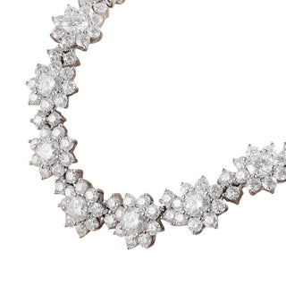 Lab-Grown Diamond Floral Cluster Necklace
