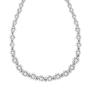 Lab-Grown Diamond Floral Cluster Necklace