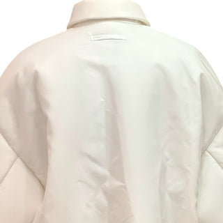 Prada Ivory Re-Nylon Padded Shirt Jacket with Triangle Logo