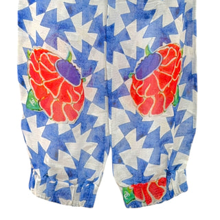 Chanel Blue Geometric Floral Print Paperbag Waist Trousers