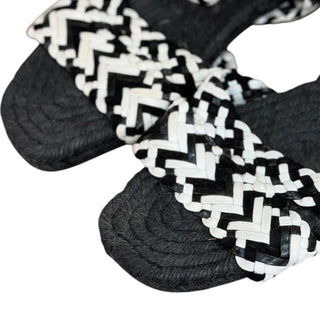 Hermès Chaine d'Ancre Woven Leather Espadrille Sandals