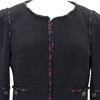Chanel Black&Red Fantasy Trim Bouclé Jacket
