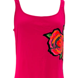 Louis Vuitton Fuchsia Floral Print Sleeveless Shift Dress