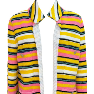 Chanel Multicolor Stripe Terry Cloth Jacket