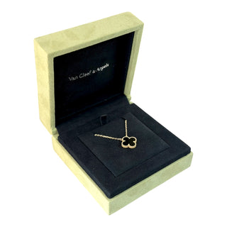 Van Cleef & Arpels Vintage Alhambra Onyx Pendant Necklace