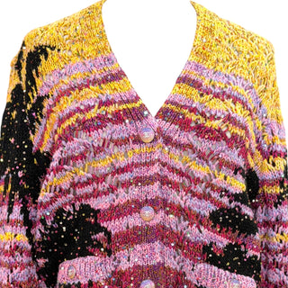 Chanel Sequin-Embellished Fantasy Knit Cardigan