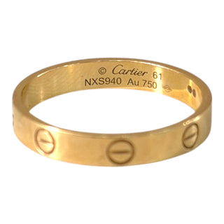 Cartier Love 18K Yellow Gold Ring Size 61