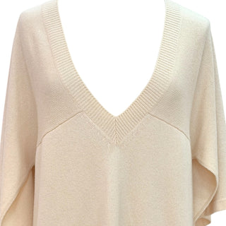 Chanel Cream Cashmere Knit Cape Sleeve Pullover