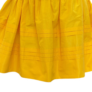 Miu Miu Yellow Pleated A-Line Skirt Size 42