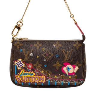 Louis Vuitton Monogram Vivienne Christmas Roller Coaster Mini Pochette Accessoires