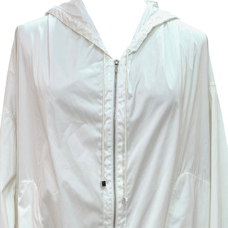 Hermès White Hooded Lightweight Jacket