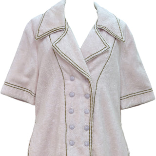 Fendi Pink Terry Cotton Double-Breasted Jacket & Shorts Co-Ord Set