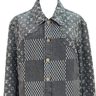 Louis Vuitton Grey Damier & Monogram Denim Jacket