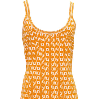 Fendi Orange FF Knit Mini Dress